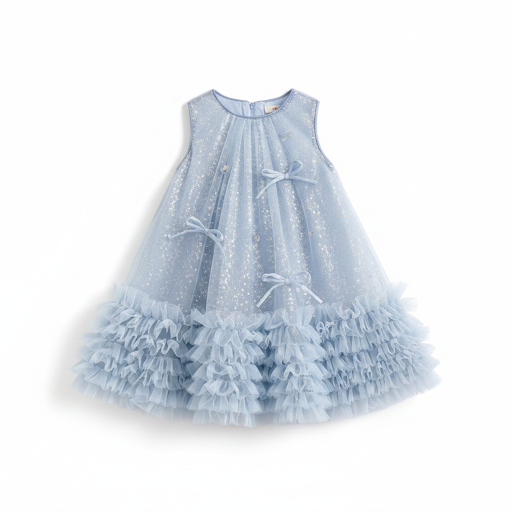 Blue Shimmer Tulle Dress